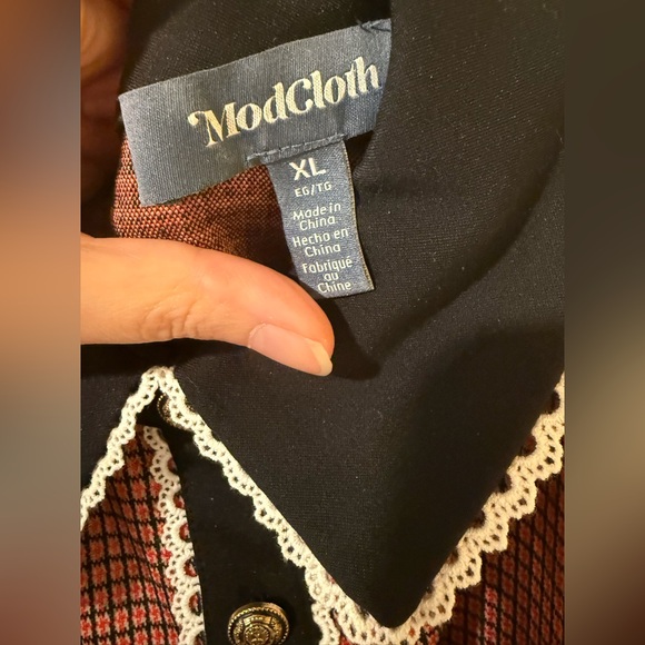 ModCloth mod Scholastic Classic red black dress XL - Picture 4 of 7